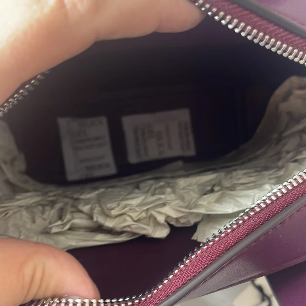 Calvin Klein Bette 2 in 1 Crossbody with Pouch Wristlet Eggplant